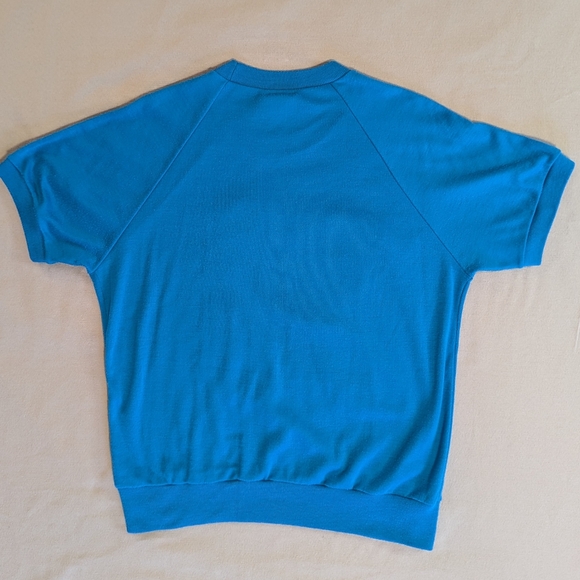 Disney Vintage 1980's Mickey & Minnie Mouse Short Sleeve Sweatshirt | Sz Lg - Picture 5 of 5